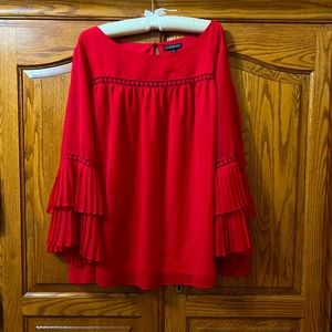 Bell Sleeve Blouse in Hot Pink